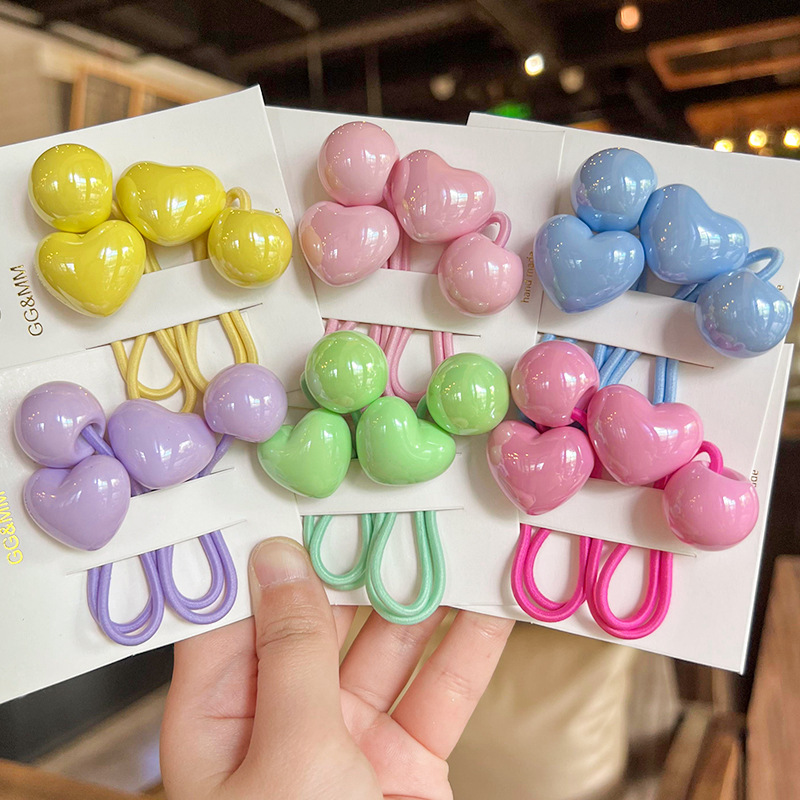 Soap Making Handmade - 2pcs/lot Acrylic Heart Cartoon Elastic Hair
