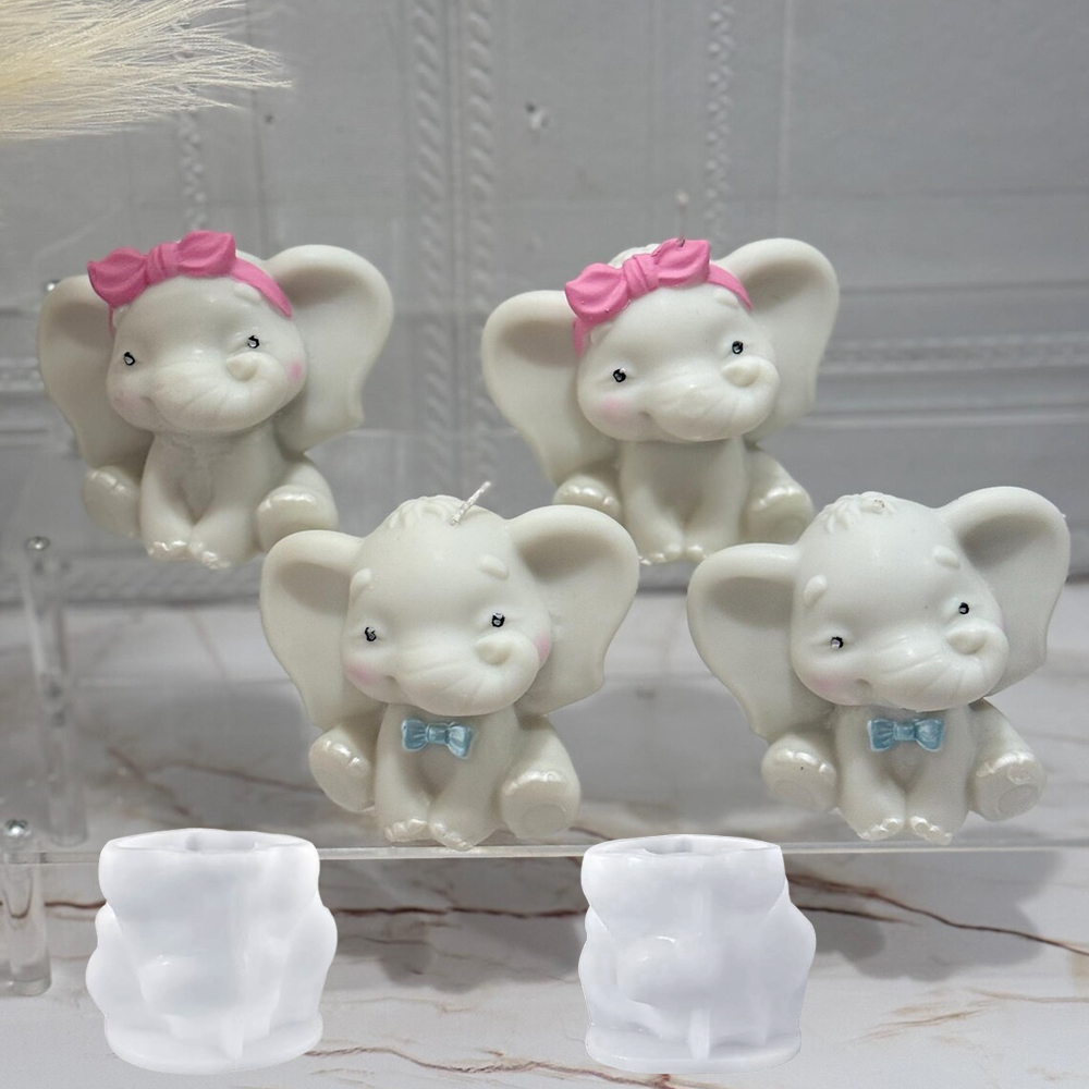 Soap Making Lye - 1pc 3D Elephant Candle Silicone Mould
