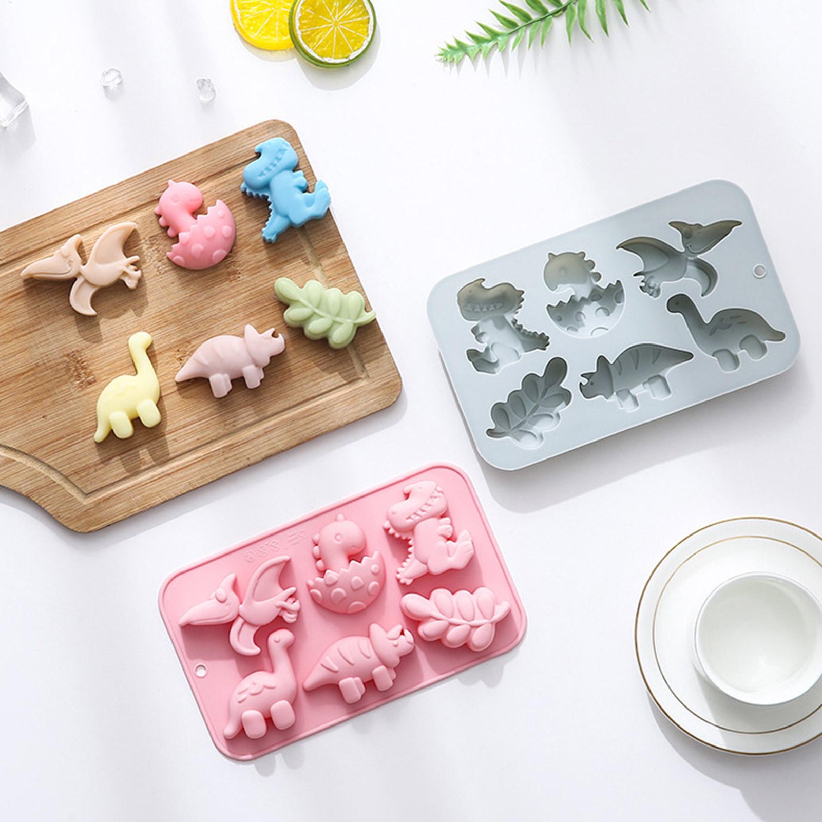 Soap Making Handmade - Silicone 6 Cavities Dinosaur Jello Molds