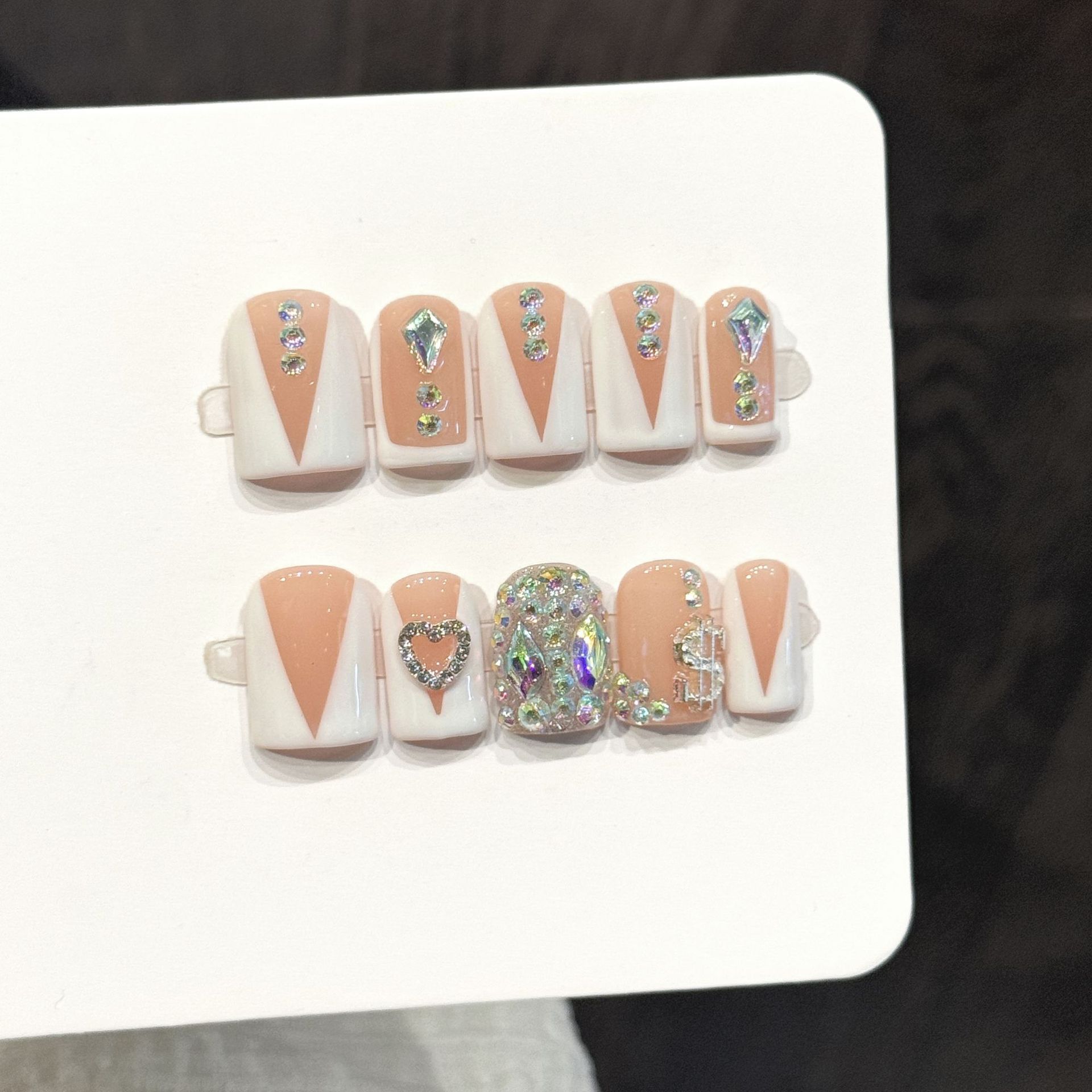 Soap Making Handmade - 10PCS Square Handmade Press On Nails,Naked