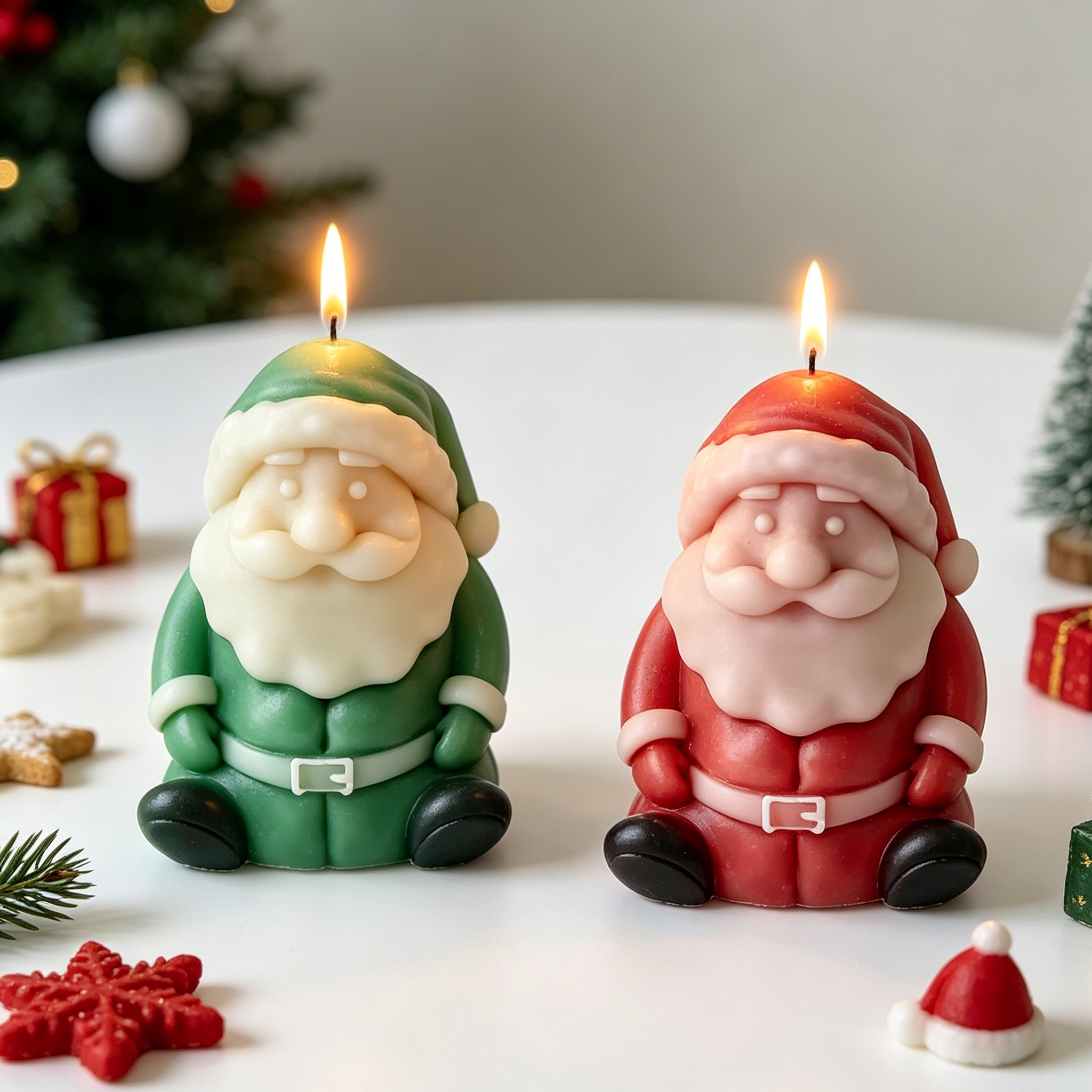 Soap Making Lye - 3D Christmas Santa Claus Candle Silicone