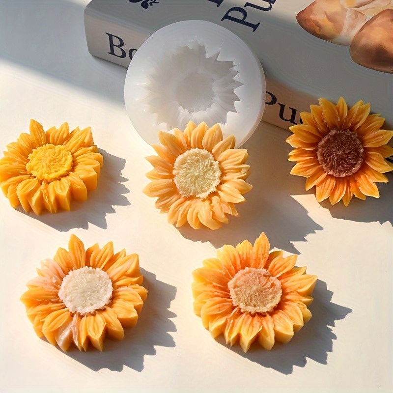Vibrant 3D Sunflower Silicone  – Soap Making Handmade recenzja i cena