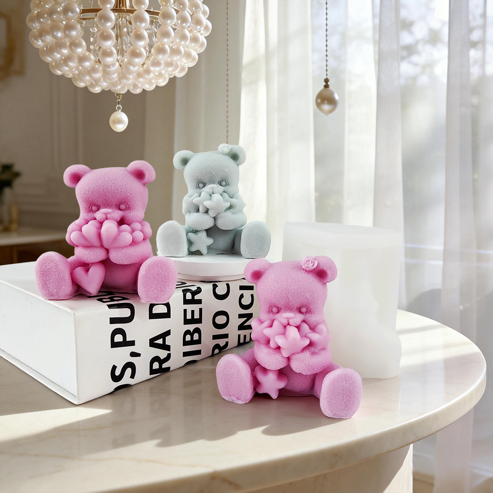 3d bear series silicone candle – Soap Making Lye recenzja i cena