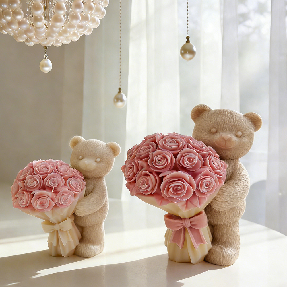 3d bear series silicone candle – Soap Making Lye recenzja i cena