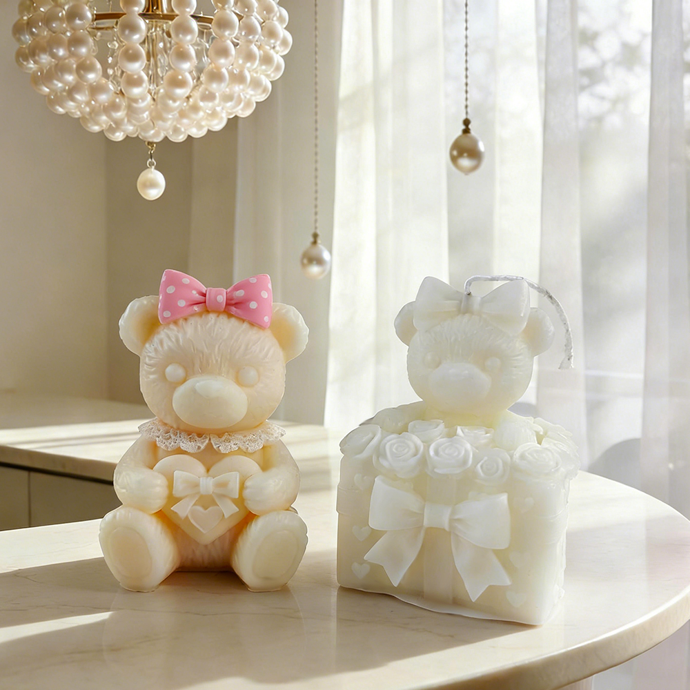 3d bear series silicone candle – Soap Making Lye recenzja i cena
