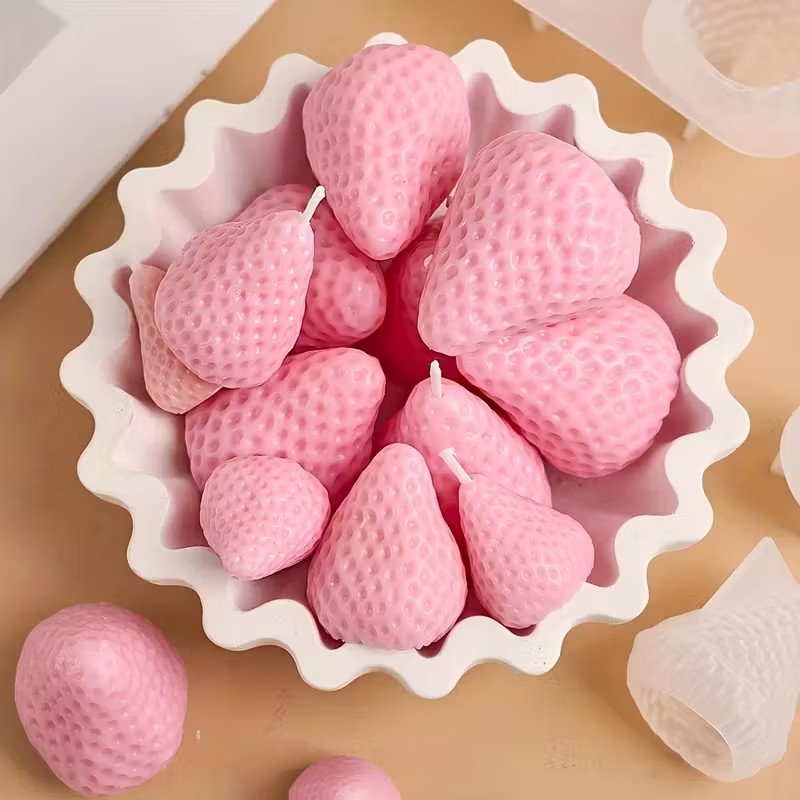 Strawberry Silicone Candle Mol – Soap Making Gifts recenzja i cena