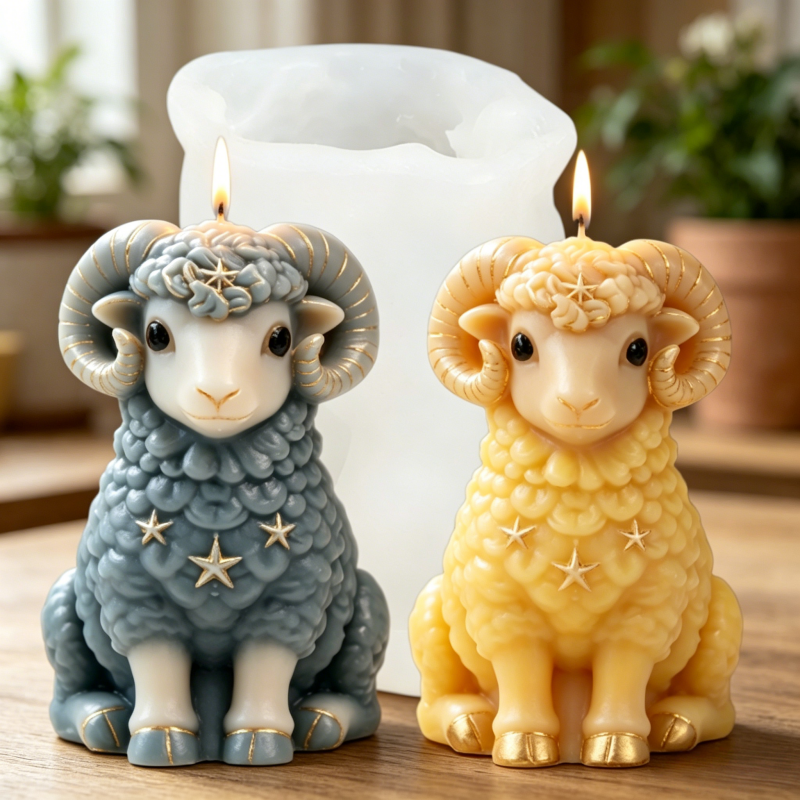 A Little Lamb Silicone Candle  – Soap Making Lye recenzja i cena