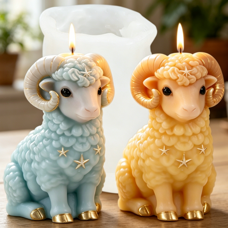 A Little Lamb Silicone Candle  – Soap Making Lye recenzja i cena
