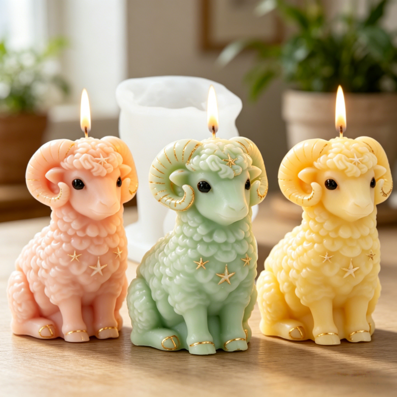 A Little Lamb Silicone Candle  – Soap Making Lye recenzja i cena