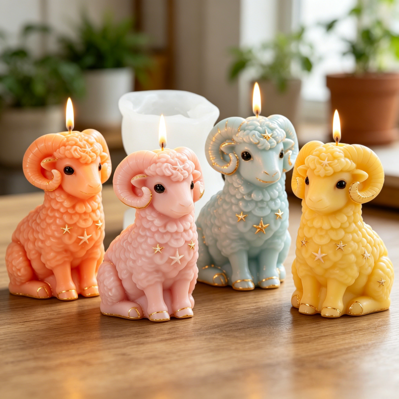 A Little Lamb Silicone Candle  – Soap Making Lye recenzja i cena