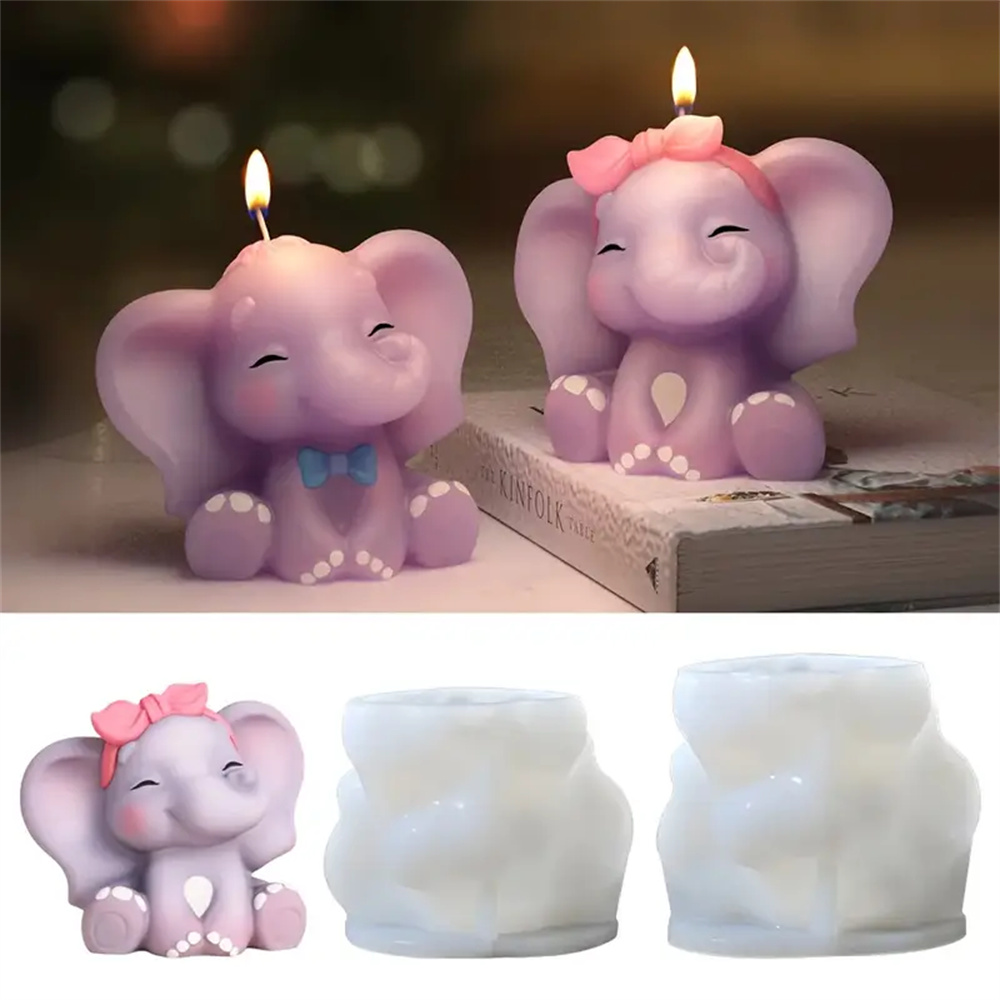 1pc 3D Elephant Candle Silicon – Soap Making Lye recenzja i cena