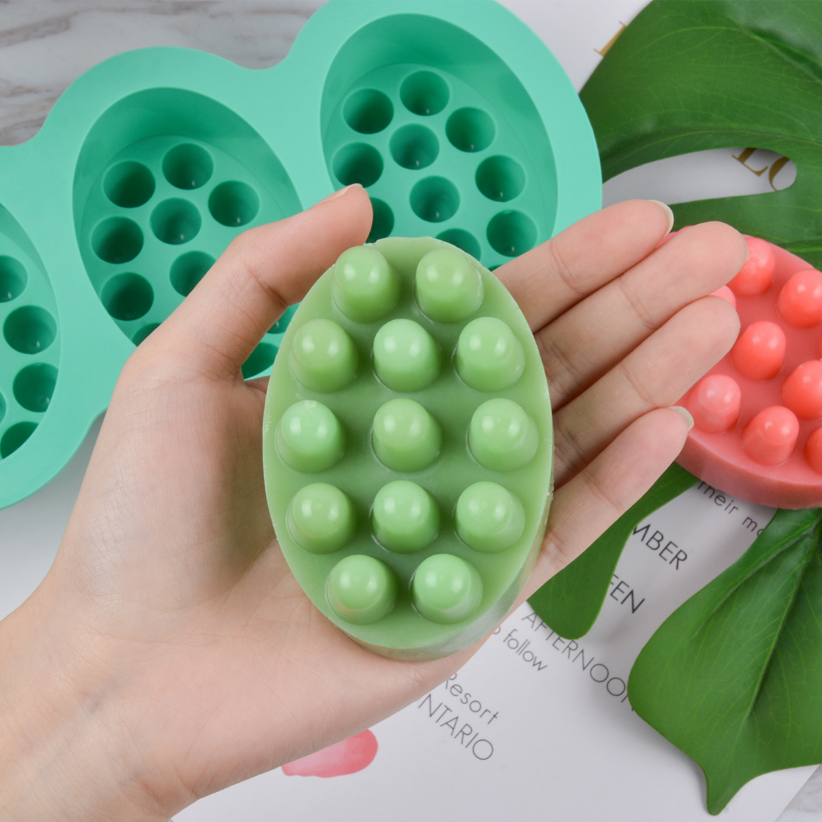 4 Hole Oval Massage Soap Silic – Soap Making Gifts recenzja i cena